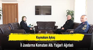 Kaymakam Aykaç, İl Jandarma Komutanı Alb. Yağan’ı Ağırladı
