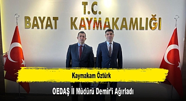Kaymakam Öztürk, OEDAŞ İl Müdürü Demir’i Ağırladı