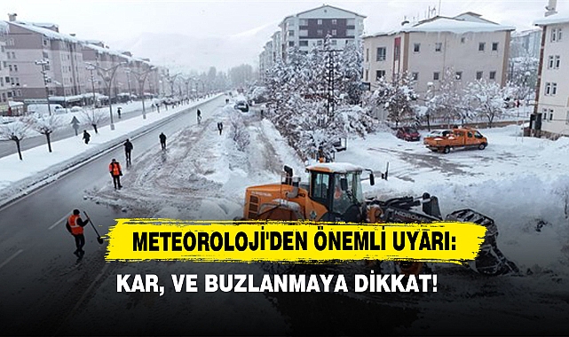 Meteoroloji'den Önemli Uyarı: Kar, Ve Buzlanmaya Dikkat!