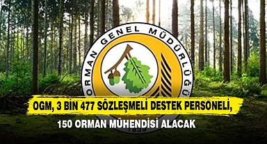 OGM, 3 BİN 477 SÖZLEŞMELİ DESTEK PERSONELİ, 150 ORMAN MÜHENDİSİ ALACAK