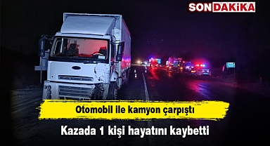 Otomobil ile kamyon çarpıştı: Kazada 1 kişi hayatını kaybetti