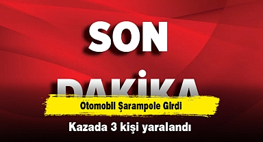 Otomobil Şarampole Girdi: Kazada 3 kişi yaralandı