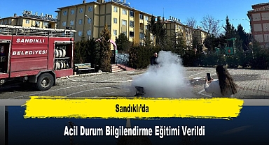 Sandıklı’da, Acil Durum Bilgilendirme Eğitimi Verildi