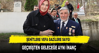 ŞEHİTLERE VEFA GAZİLERE SAYGI GEÇMİŞTEN GELECEĞE AYNI İNANÇ