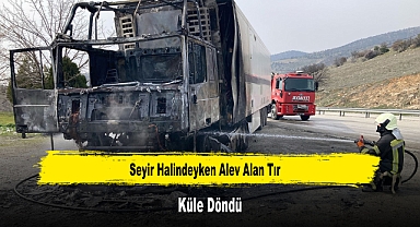 Seyir Halindeyken Alev Alan Tır Küle Döndü
