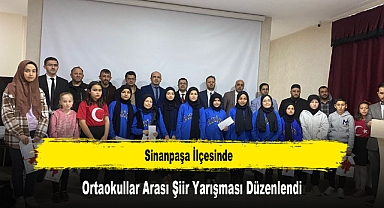 Sinanpaşa İlçesinde, Ortaokullar Arası Şiir Yarışması Düzenlendi