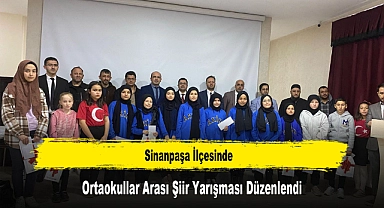 Sinanpaşa İlçesinde, Ortaokullar Arası Şiir Yarışması Düzenlendi