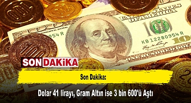 Son Dakika: Dolar 41 lirayı, Gram Altın ise 3 bin 600'ü Aştı