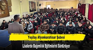 Yeşilay Afyonkarahisar Şubesi Liselerde Bağımlılık Eğitimlerini Sürdürüyor