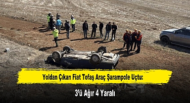 Yoldan Çıkan Fiat Tofaş Araç Şarampole Uçtu: 3’ü Ağır 4 Yaralı