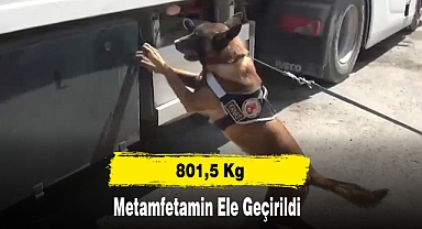 801,5 Kg Metamfetamin Ele Geçirildi