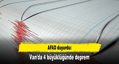 AFAD duyurdu: Van'da 4 büyüklüğünde deprem