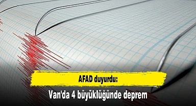AFAD duyurdu: Van'da 4 büyüklüğünde deprem