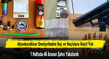 Afyonkarahisar’da 1 Haftada 40 Aranan Şahıs Yakalandı