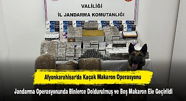 Afyonkarahisar'da Kaçak Makaron Operasyonu: Jandarma Operasyonunda Binlerce Doldurulmuş ve Boş Makaron Ele Geçirildi