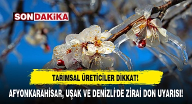 AFYONKARAHİSAR, UŞAK VE DENİZLİ'DE ZİRAİ DON UYARISI!