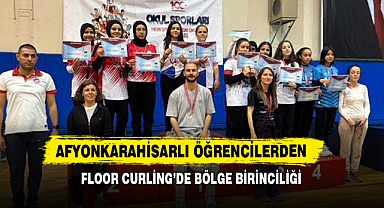 Afyonkarahisarlı Öğrencilerden Floor Curling’de Bölge Birinciliği