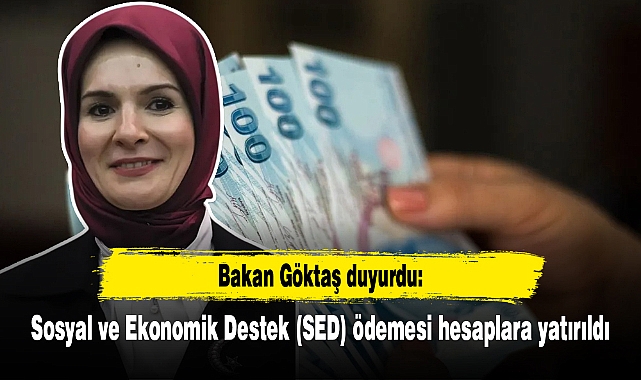 Bakan Göktaş duyurdu: Sosyal ve Ekonomik Destek (SED) ödemesi hesaplara yatırıldı