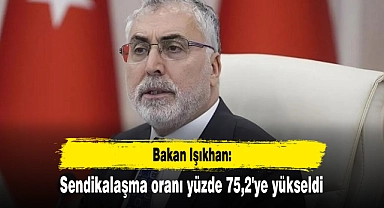 Bakan Işıkhan: Sendikalaşma oranı yüzde 75,2'ye yükseldi