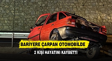 Bariyere Çarpan Otomobilde 2 Kişi Hayatını Kaybetti