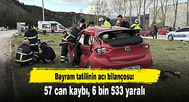 Bayram tatilinin acı bilançosu: 57 can kaybı, 6 bin 533 yaralı