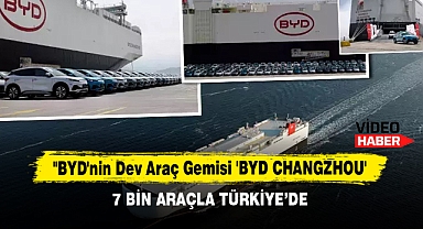 BYD'nin Dev Gemisi 'BYD CHANGZHOU' 7 Bin Araçla Türkiye'de