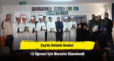 Çay’da Hafızlık Sevinci: 12 Öğrenci İçin Merasim Düzenlendi