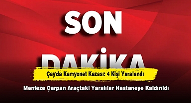 Çay'da Kamyonet Kazası: 4 Kişi Yaralandı