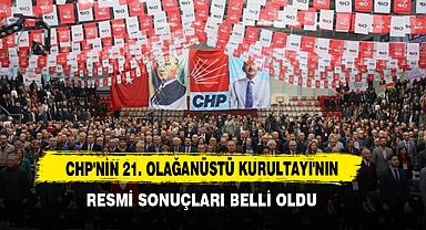 CHP'nin 21. Olağanüstü Kurultayı'nın Resmi Sonuçları Belli Oldu