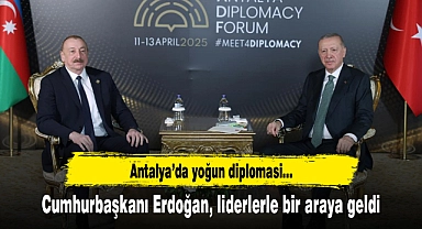 Cumhurbaşkanı Erdoğan, Antalya'da liderlerle bir araya geldi