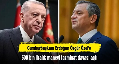Cumhurbaşkanı Erdoğan Özgür Özel'e 500 bin liralık manevi tazminat davası açtı