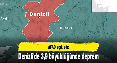 Denizli'de 3,9 büyüklüğünde deprem