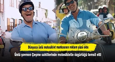 Dünyaca ünlü motosiklet markasının reklam yüzü oldu! Ünlü şovmen, Çeşme sahillerinde motosikletle özgürlüğü temsil etti