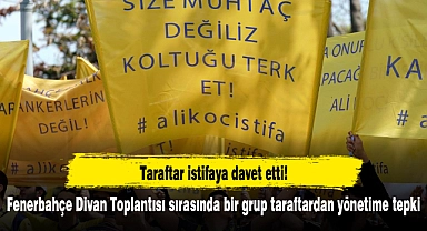 Fenerbahçe Divan Toplantısı sırasında bir grup taraftardan yönetime tepki