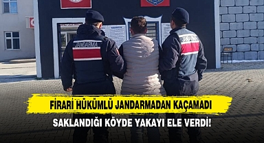 Firari Hükümlü Jandarmadan Kaçamadı: Saklandığı Köyde Yakayı Ele Verdi!
