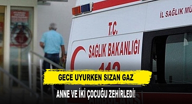 Gece Uyurken Sızan Gaz Anne ve İki Çocuğu Zehirledi!