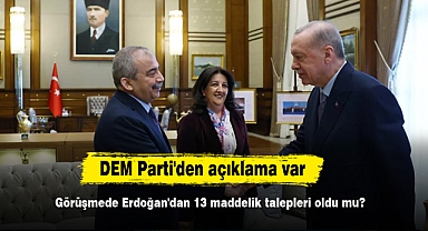 Görüşmede Erdoğan'dan 13 maddelik talepleri oldu mu? DEM Parti'den açıklama var