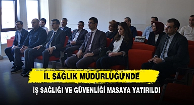 İl Sağlık Müdürlüğü'nde İş Sağlığı ve Güvenliği Masaya Yatırıldı