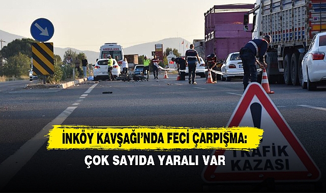 İnköy Kavşağı’nda Feci Çarpışma: Çok Sayıda Yaralı Var