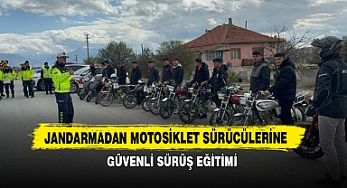 Jandarmadan Motosiklet Sürücülerine Güvenli Sürüş Eğitimi