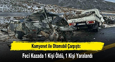 Kamyonet ile Otomobil Çarpıştı: Feci Kazada 1 Kişi Öldü, 1 Kişi Yaralandı