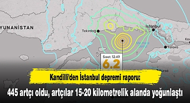 Kandilli'den İstanbul depremi raporu: 445 artçı oldu, artçılar 15-20 kilometrelik alanda yoğunlaştı