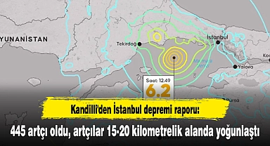 Kandilli'den İstanbul depremi raporu: 445 artçı oldu, artçılar 15-20 kilometrelik alanda yoğunlaştı