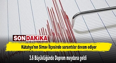 Kütahya'nın Simav İlçesinde 3.6 Büyüklüğünde Deprem meydana geldi
