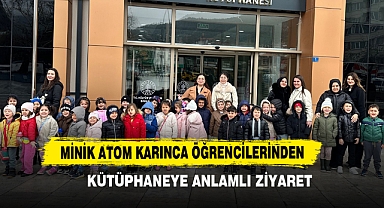 Minik Atom Karınca Öğrencilerinden Kütüphaneye Anlamlı Ziyaret