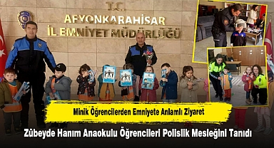 Minik Öğrencilerden Emniyete Anlamlı Ziyaret: Zübeyde Hanım Anaokulu Öğrencileri Polislik Mesleğini Tanıdı