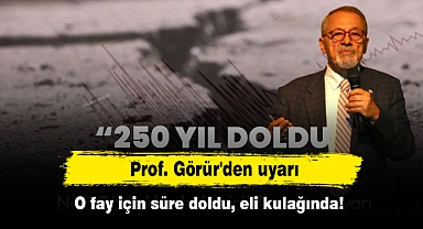 Prof. Görür'den uyarı: O fay için süre doldu, eli kulağında!