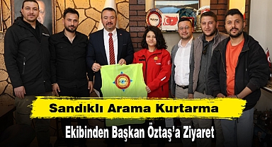 Sandıklı Arama Kurtarma Ekibinden Başkan Öztaş’a Ziyaret