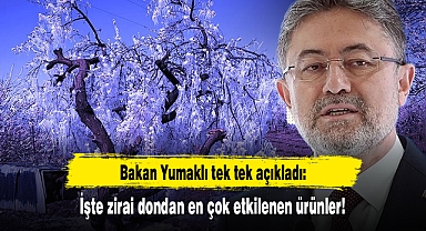 Tarım ve Orman Bakanı İbrahim Yumaklı tek tek açıkladı: İşte zirai dondan en çok etkilenen ürünler!