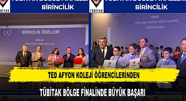 TED Afyon Koleji Öğrencilerinden TÜBİTAK Bölge Finalinde Büyük Başarı